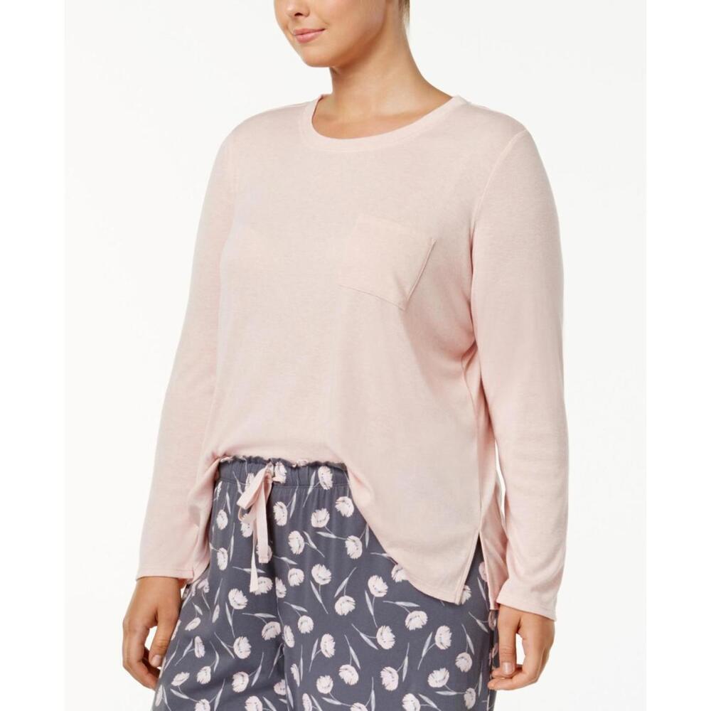 Alfani Womens Plus Size Scoop Neck Pajama Top Only,1-Piece Size 2X